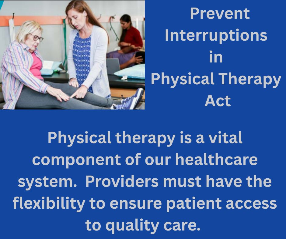 Physical therapy isn't optional — it's essential. Interruptions in care can have serious, lasting effects, especially for older adults. It's time to close the gaps in access and ensure seniors get the support they need, which is why I’ve authored the Prevent Interruptions in