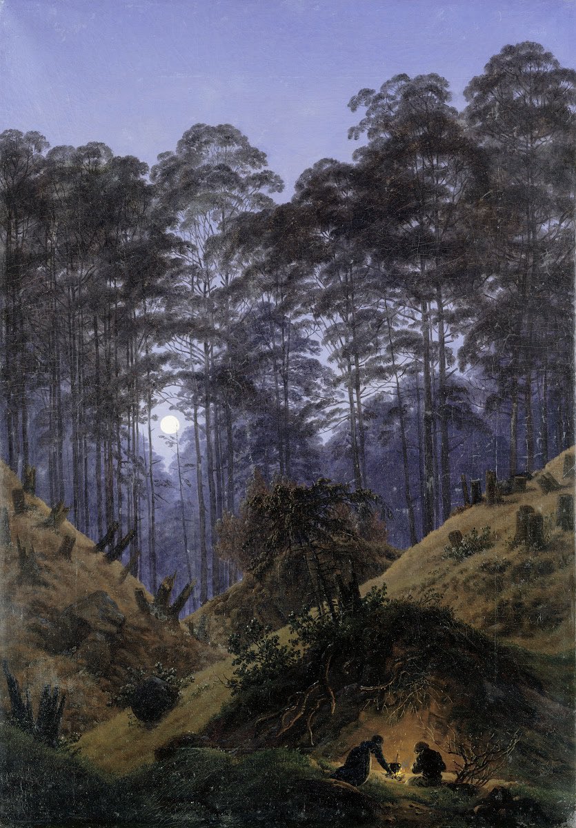 Caspar David Friedrich — Waldinneres bei Mondschein