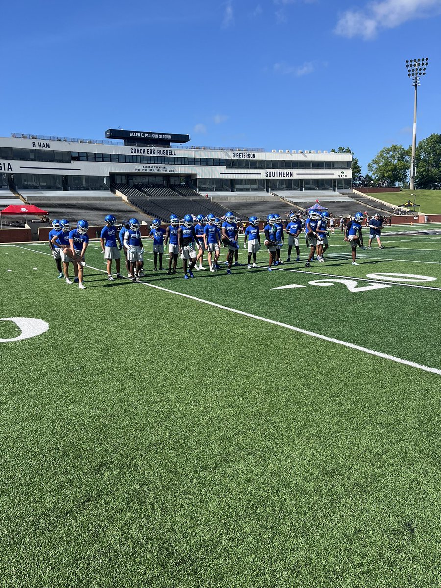 West Laurens Football (@westhigh_fb) on Twitter photo The Raiders had a great time competing today in Statesboro! Lots of reps and competition! Thank you <a href="/GSAthletics_FB/">Georgia Southern Football</a> for having us! The Raiders had a great time competing today in Statesboro! Lots of reps and competition! Thank you <a href="/GSAthletics_FB/">Georgia Southern Football</a> for having us!