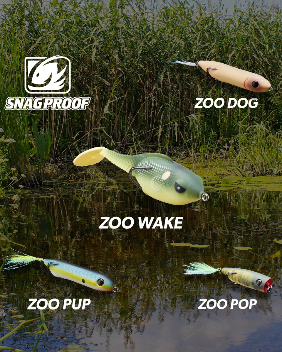 TackleWarehouse's tweet photo. Shop Now 👉 https://t.co/3F2VWSfpj5

Expanding the lineup of ‘Zoo-style' hollow body topwater lures, the #SnagProof Zoo Wake features a unique paddle tail design. The Snag Proof Zoo Series is built to walk, pop, or twitch through the nastiest cover and thickest slop you can find, provoking violent strikes!

#TackleWarehouse