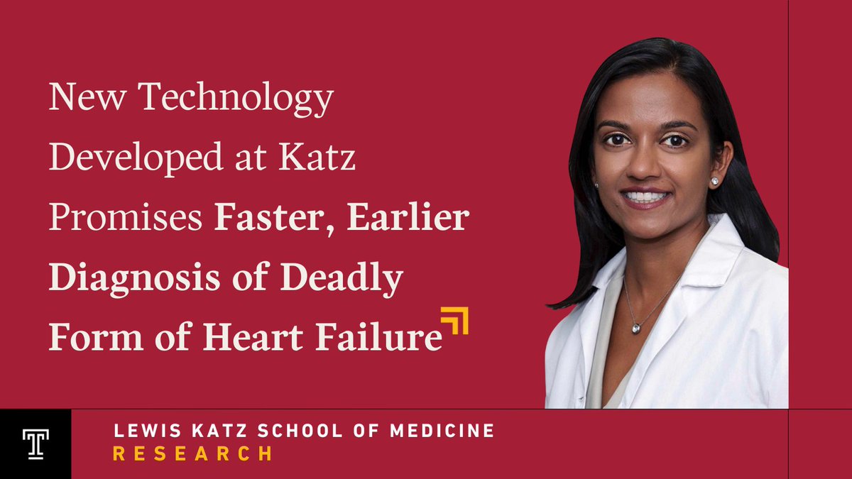 Lewis Katz School of Medicine (@katztemplemed) on Twitter photo A novel screening approach developed by #KatzTempleMed physicians shows significant promise for improving the detection of PAH. <a href="/anjalivaidyaMD/">Anjali Vaidya MD 🫀</a>, lead author of the study, says the tech could be a game-changer for heart failure and pulmonary vascular care. templehealth.org/about/news/new… A novel screening approach developed by #KatzTempleMed physicians shows significant promise for improving the detection of PAH. <a href="/anjalivaidyaMD/">Anjali Vaidya MD 🫀</a>, lead author of the study, says the tech could be a game-changer for heart failure and pulmonary vascular care. templehealth.org/about/news/new…