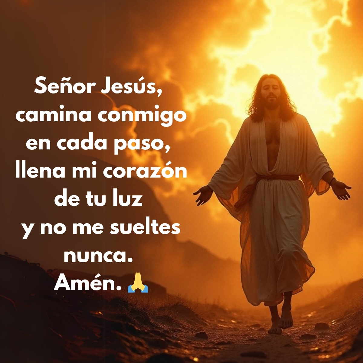 vivimosendios's tweet photo. ✨ Cuando Jesús camina contigo, no hay oscuridad que te detenga.
Confía, Él nunca te suelta. 🙌💛
#OraciónDelDía #JesúsConmigo #FeQueGuía https://t.co/eyrVHjSImU