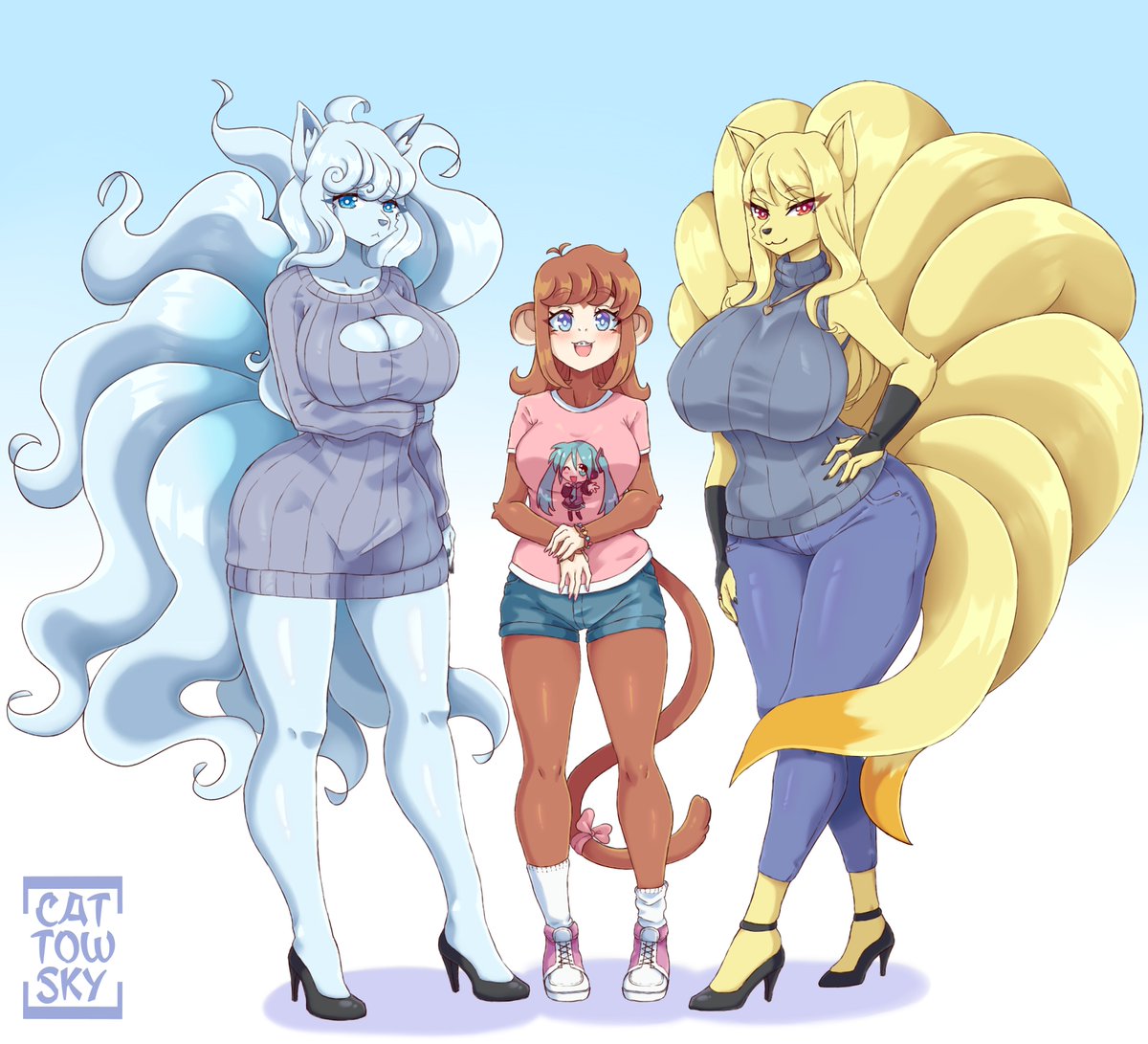 Cattowsky 🔞COMM OPEN (@cattowskyart) on Twitter photo Monkey business 🦊🐵🦊
Work done for <a href="/DBladewing/">DraconicBladewing</a>
Piper and the beautiful ninetales gals belongs to <a href="/SlushBlub/">Kat CommissionsClosed!!!🔞</a>
Thank you for your support! 🫶 Monkey business 🦊🐵🦊
Work done for <a href="/DBladewing/">DraconicBladewing</a>
Piper and the beautiful ninetales gals belongs to <a href="/SlushBlub/">Kat CommissionsClosed!!!🔞</a>
Thank you for your support! 🫶