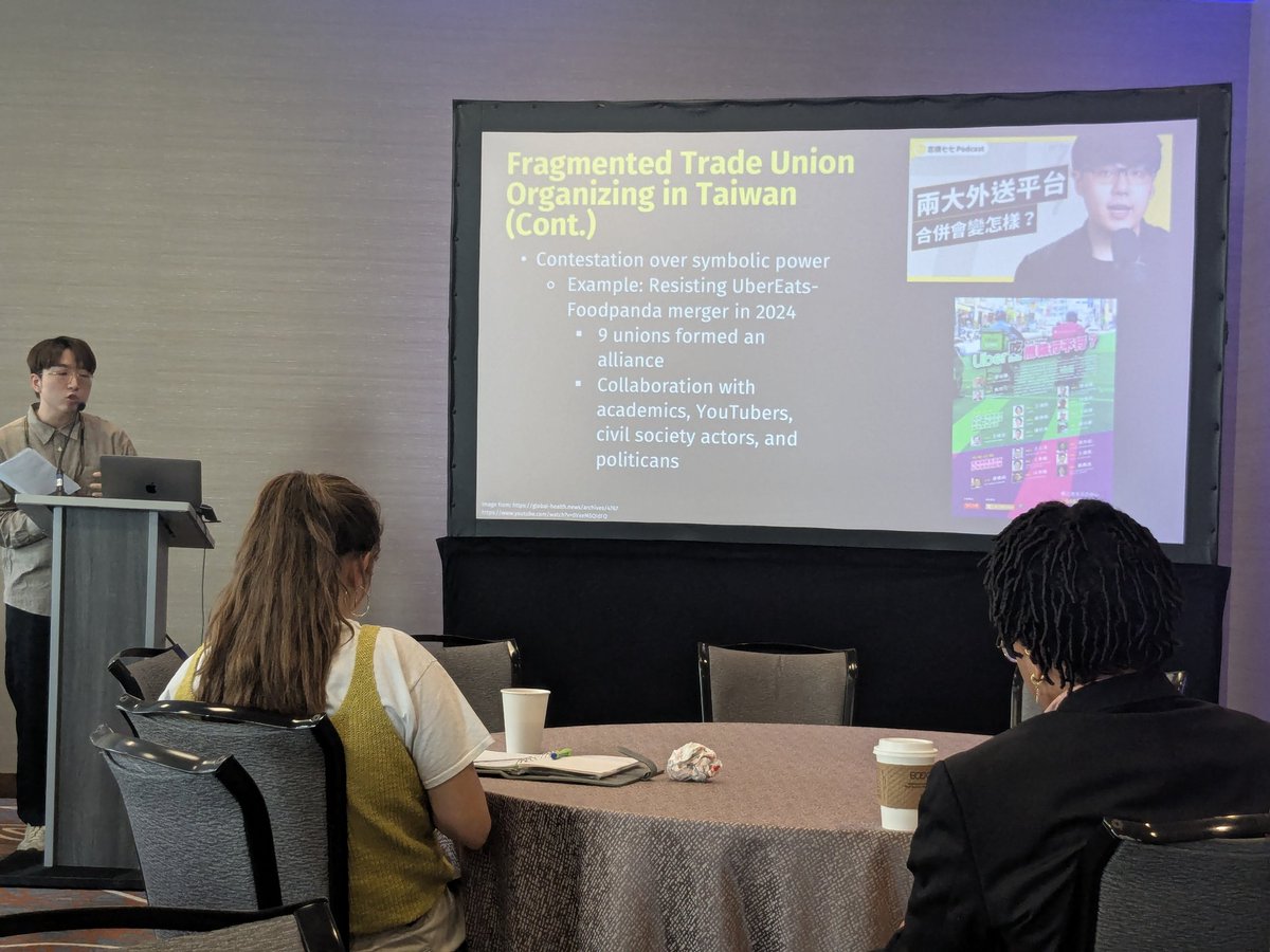 At #ICA25 diving into labor &amp; communication:<a href="/ngaikeungchan/">Oliver Chan</a> explores platform worker unrest in Taiwan &amp; Hong Kong. Power, resistance &amp; algorithmic #ICA2025