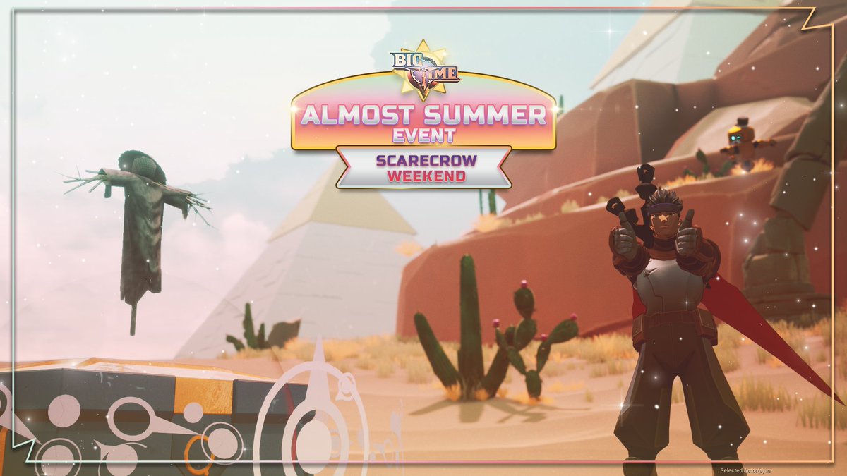 😎🌞 Weekend Event #1 for the “It’s Almost Summer” event is on! 🌞😎

Scarecrow Weekend

⛱️  Each Scarecrow Chest open awards 4,000 points (Max 80,000)
⛱️  Crafting any of the following PreSeason Weapons from rarities Common to Mythic gives double the points:
    
Fangs of the
