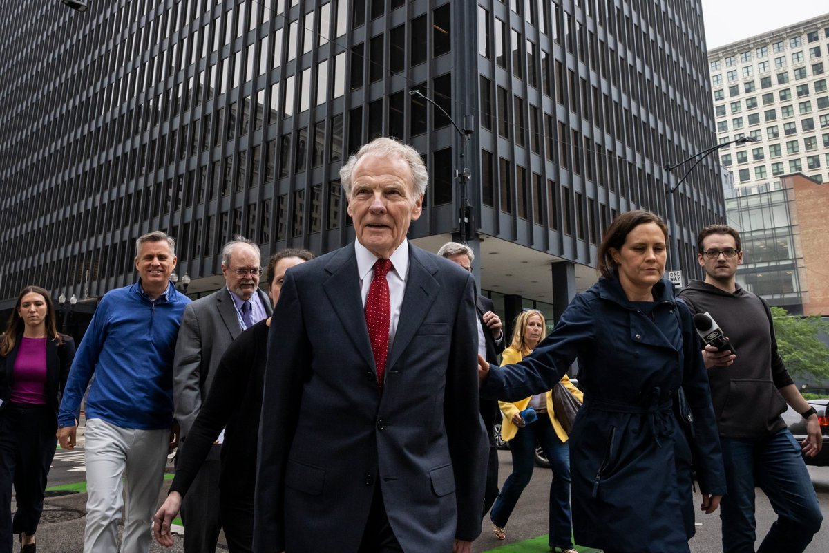 Ashlee Rezin (@ashlee_rezin) on Twitter photo Former Illinois House Speaker Michael J. Madigan, the country’s longest-serving state House leader, has been sentenced to 7.5 years in prison and a $2.5 million fine on corruption convictions. chicago.suntimes.com/live/2025/06/1… by <a href="/SeidelContent/">Jon Seidel</a>, <a href="/dstru312/">David Struett</a> & Dave McKinney Former Illinois House Speaker Michael J. Madigan, the country’s longest-serving state House leader, has been sentenced to 7.5 years in prison and a $2.5 million fine on corruption convictions. chicago.suntimes.com/live/2025/06/1… by <a href="/SeidelContent/">Jon Seidel</a>, <a href="/dstru312/">David Struett</a> & Dave McKinney
