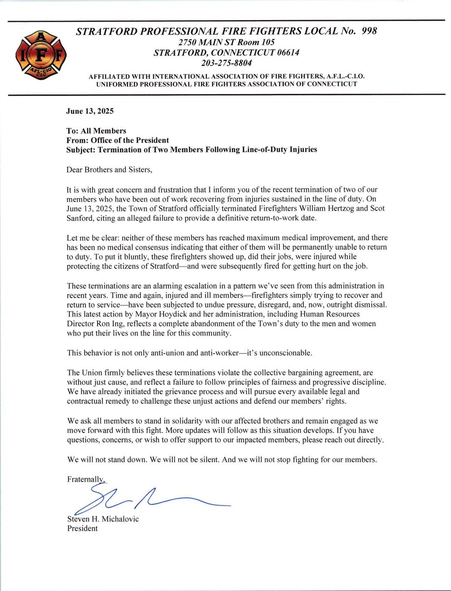 Stratford Firefighters IAFF Local 998 tweet media