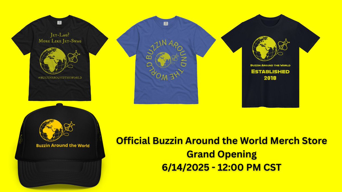 BuzzTravelBlog's tweet image. 🚨 GRAND OPENING 🚨
My merch store officially launches 6/14 @ 12 PM CST! 🌍🛒

Exclusive travel-inspired designs are finally here — don’t miss it!

🔗 …zinaroundtheworld-shop.fourthwall.com

#GrandOpening #TravelMerch #BuzzinAroundTheWorld
