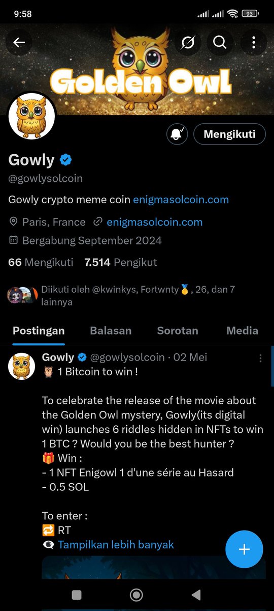 Akbar_Weihan's tweet photo. @gowlysolcoin @Chouette_d_Or @FRCointelegraph @coinaute Gowly https://t.co/fJpuzmMuRv
