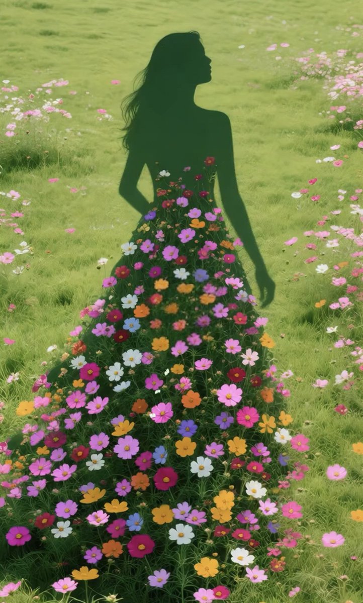 花间一壶酒，独酌无相亲。🌸
秋英绚烂下，独享这份宁。🌤️