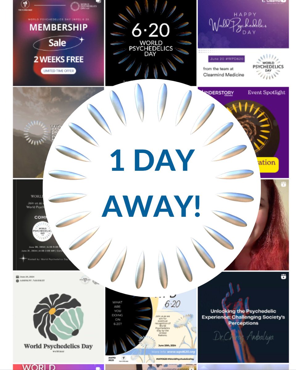🔥 It’s almost here — World Psychedelics Day is TOMORROW!

Are you ready to be part of something global?

📣 Spread the word. Sign the petition. Wear the swag. Light up the timeline.

worldpsychedelicsday.org/2025

#WorldPsychedelicsDay #WPD620