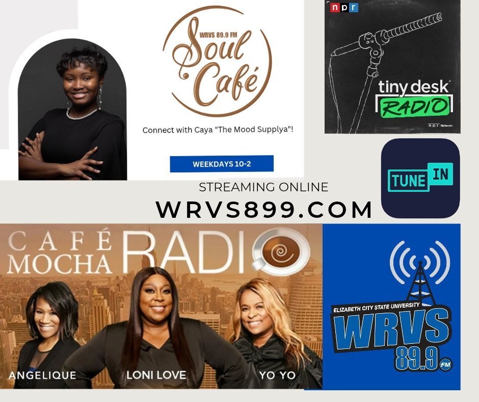 Continue listening to your favorite shows online at wrvs899.com or with the #tunein app #ecsu #hbcu #radio