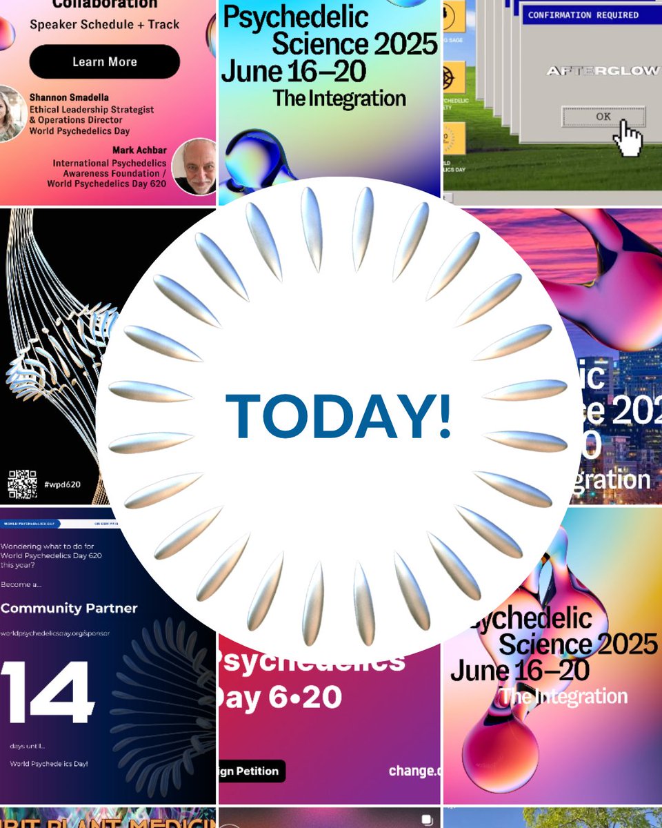 Today is World Psychedelics Day — WPD 6·20 is here!
Today, we unite for healing, ethics, and global connection.
📷 Sign the petition
📷 Share your voice
📷 Celebrate #WPD620

📷 worldpsychedelicsday.org/2025
#WorldPsychedelicsDay