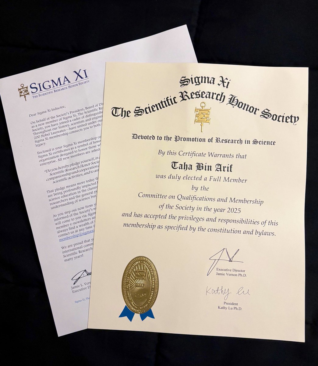 Taha Bin Arif, MD (@tahabinarifmd) on Twitter photo Honored to be elected as a full member of  <a href="/SigmaXiSociety/">SigmaXi</a> - The Scientific Research Honor Society. Grateful to join a legacy which includes over 200 Noble Laureates and pioneers in Science!🏅
<a href="/SinaiBmoreIMRes/">Sinai Hospital of Baltimore IM Residency</a> Honored to be elected as a full member of  <a href="/SigmaXiSociety/">SigmaXi</a> - The Scientific Research Honor Society. Grateful to join a legacy which includes over 200 Noble Laureates and pioneers in Science!🏅
<a href="/SinaiBmoreIMRes/">Sinai Hospital of Baltimore IM Residency</a>