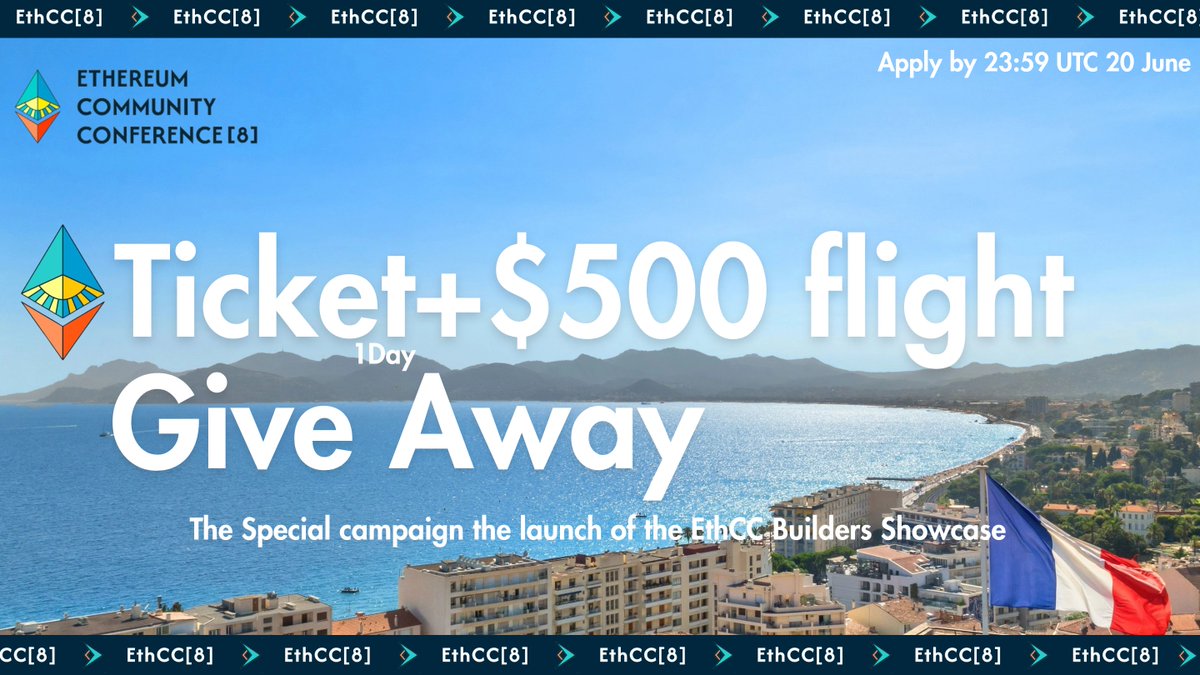 AKINDO | Next-Gen Accelerator Platform🌊🛠️ (@akindo_io) on Twitter photo 🚨RT & Follow to Enter Now! Who wants to go to #EthCC in Cannes, France?🇫🇷
👇How to enter:
1️⃣Follow <a href="/akindo_io/">AKINDO | the Buildathon platform🌊🛠️</a>
2️⃣RT this post
🎁We’re giving away an EthCC ticket + $500 flight voucher to 3 lucky winners!
✈️This special campaign celebrates the launch of the EthCC Builders 🚨RT & Follow to Enter Now! Who wants to go to #EthCC in Cannes, France?🇫🇷
👇How to enter:
1️⃣Follow <a href="/akindo_io/">AKINDO | the Buildathon platform🌊🛠️</a>
2️⃣RT this post
🎁We’re giving away an EthCC ticket + $500 flight voucher to 3 lucky winners!
✈️This special campaign celebrates the launch of the EthCC Builders