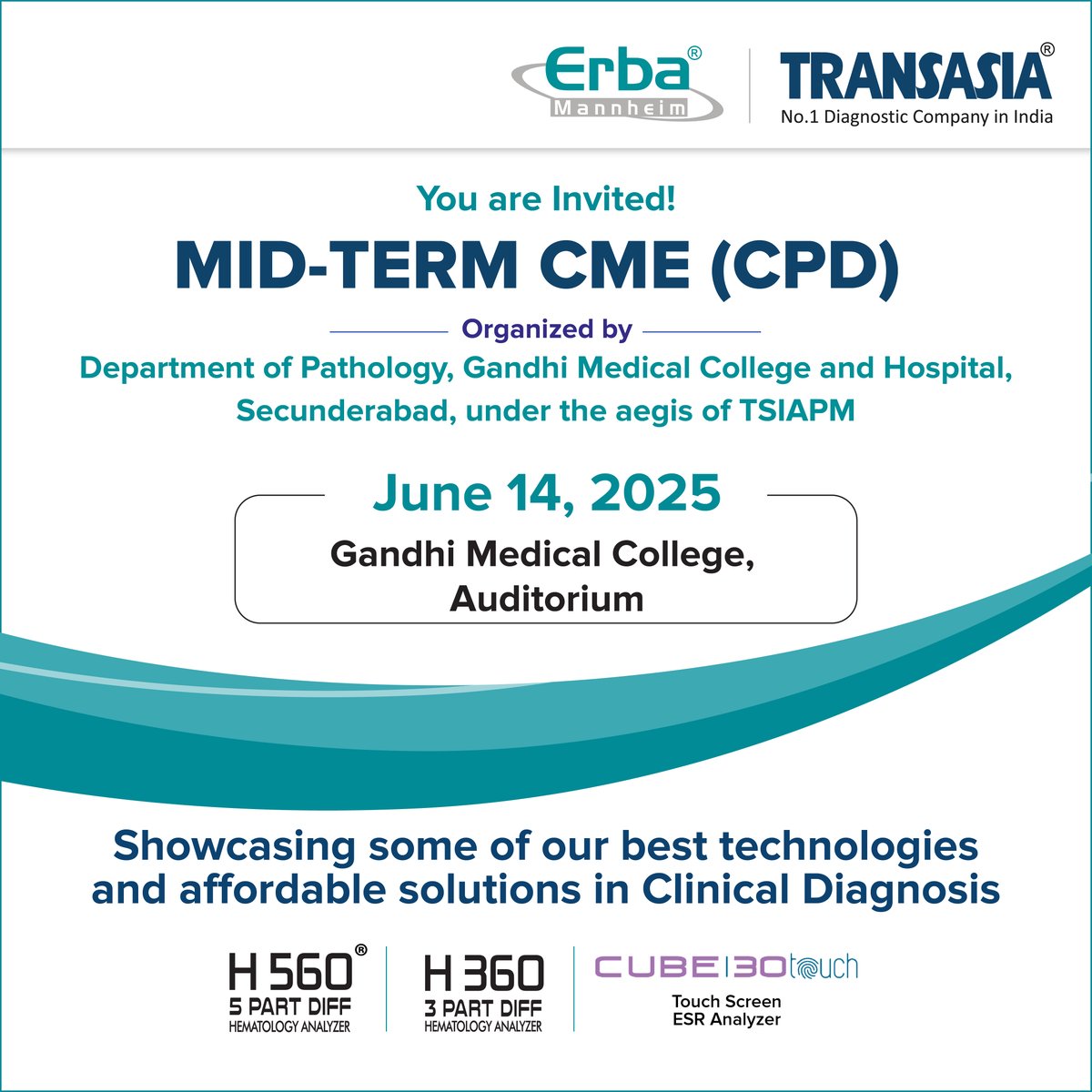 Transasia_1's tweet photo. You’re invited to the Mid‑Term CME.

Join us to discover how these technologies can elevate patient outcomes in your lab. Entry is free for medical professionals—register now to reserve your seat!

#WeAreErba #IAmTransasia #CME #CPD #Diagnostics #Hematology #MedicalEducation https://t.co/pwGMCt1sud