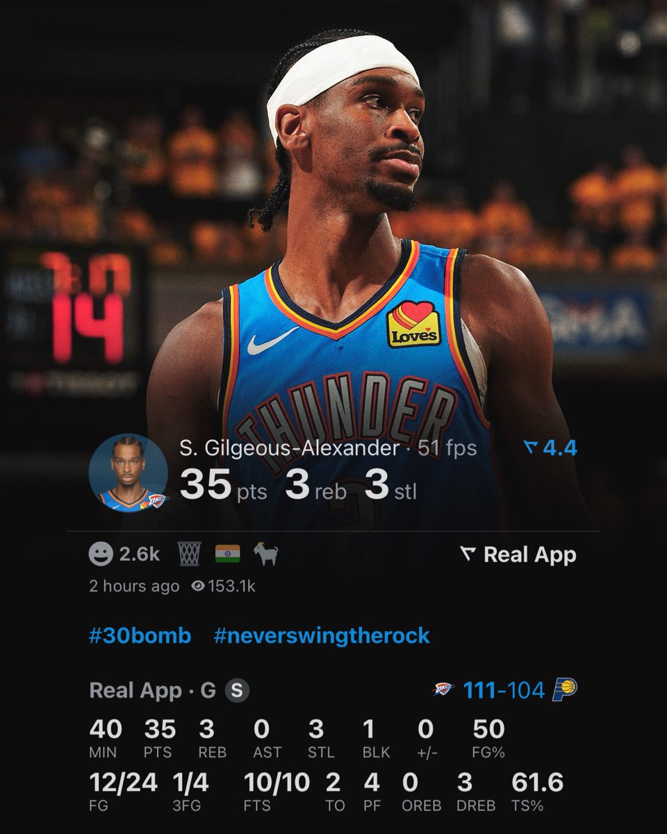 Shai Gilgeous-Alexander has the most 30-PT games in a single playoff run by a PG ever.