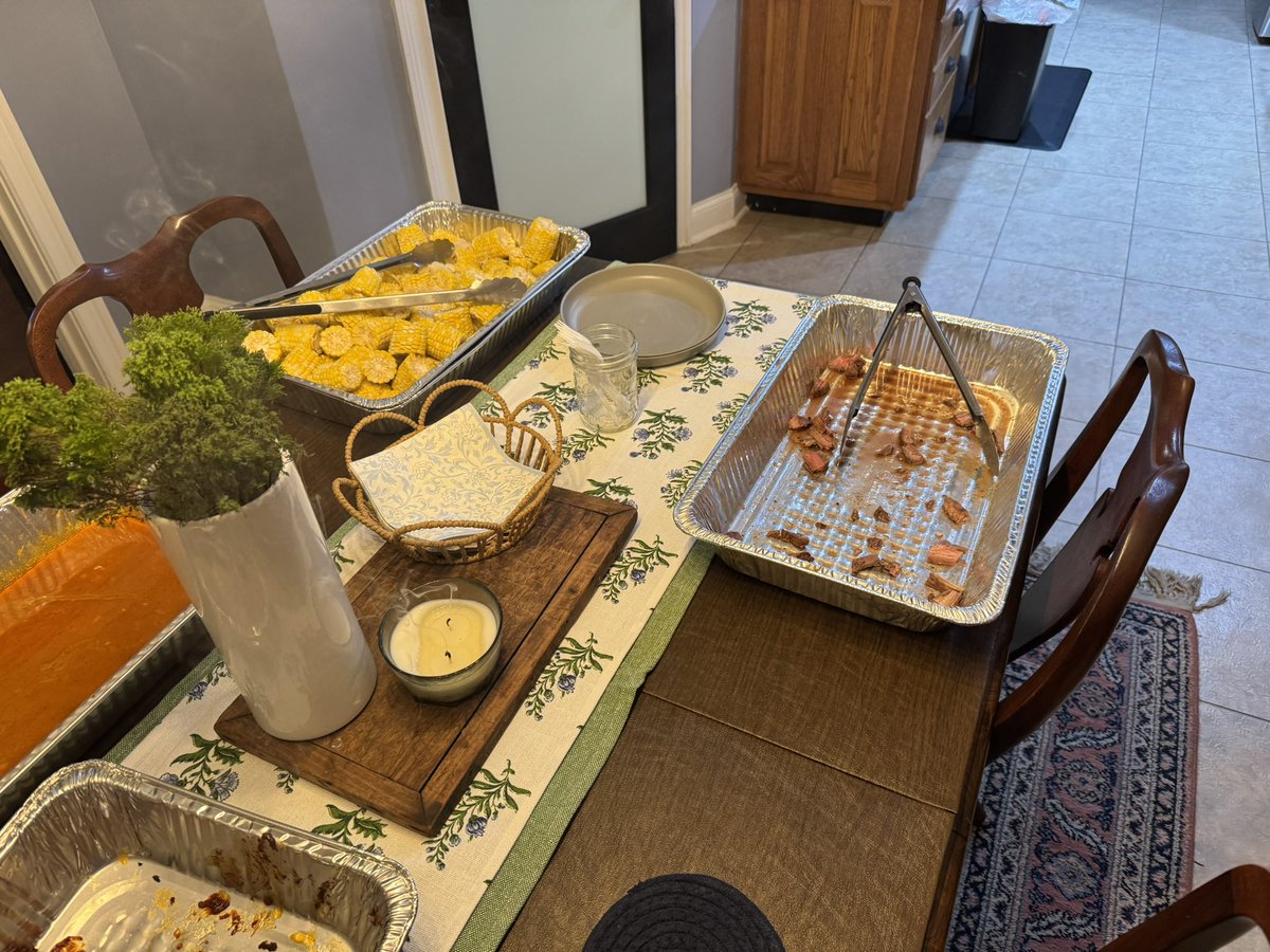 Before and after! Love this group! 

14 lbs of steak. 6 slabs of ribs. Mac and cheese, 12 lbs of shrimp, 8 lbs of beef sausage. All gone beside the corn! 

FAMILY means more!
