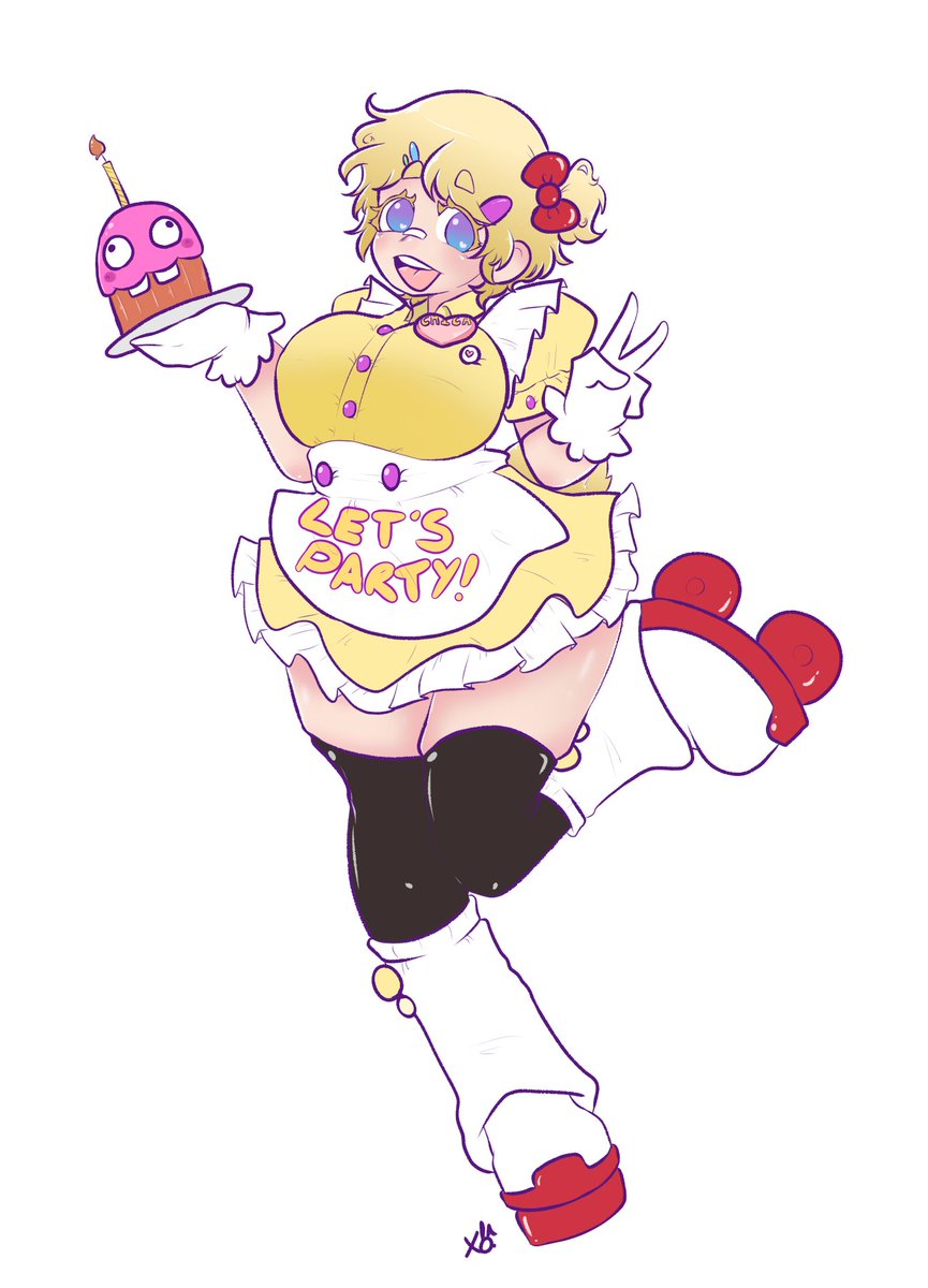 XObunny04's tweet image. Saw the Mimic playthrough. Had to doodle a Chica