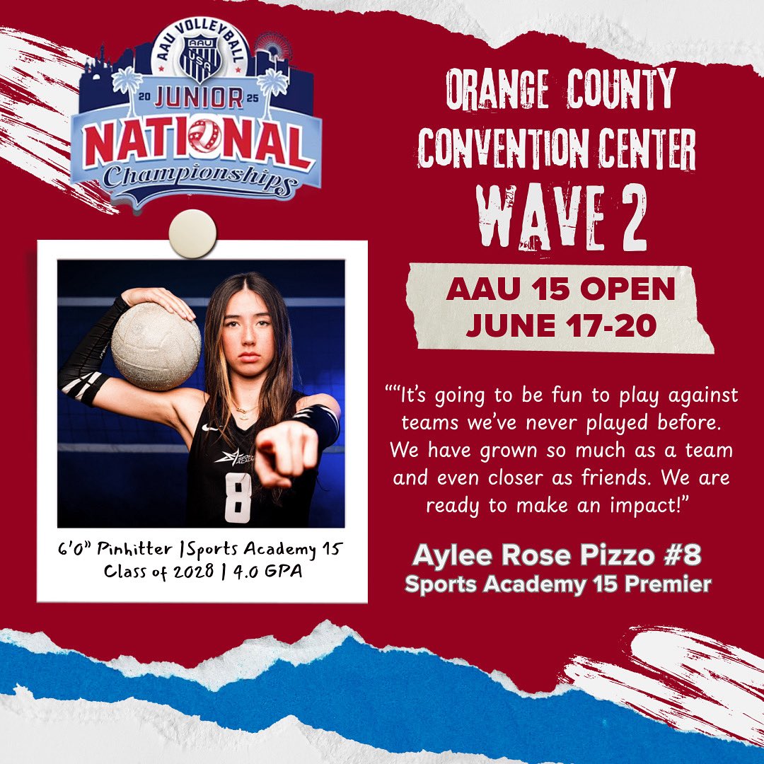 AyleePizzoVB's tweet image. Heading to Orlando Monday! Let’s go!