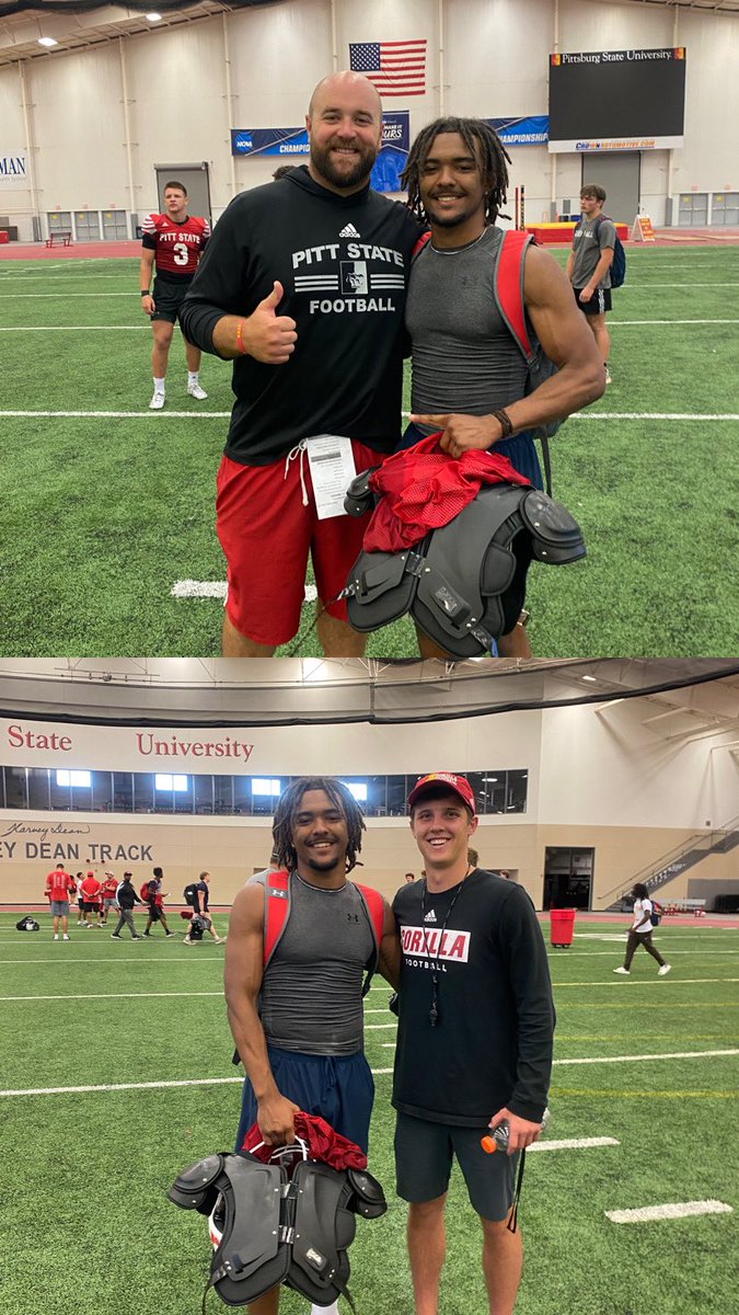 9MorganThompson's tweet image. Great day at the Pitt State camp today! Learned some great technique tips and found many strengths and weakness’ to improve on! @PSchrater @Coachhicks_22 @Coach_Frink @_CoachNutt @CoachTwe @CoachCJohnson43 @Coachboyd4 @CoachOeser @CoachBenton3