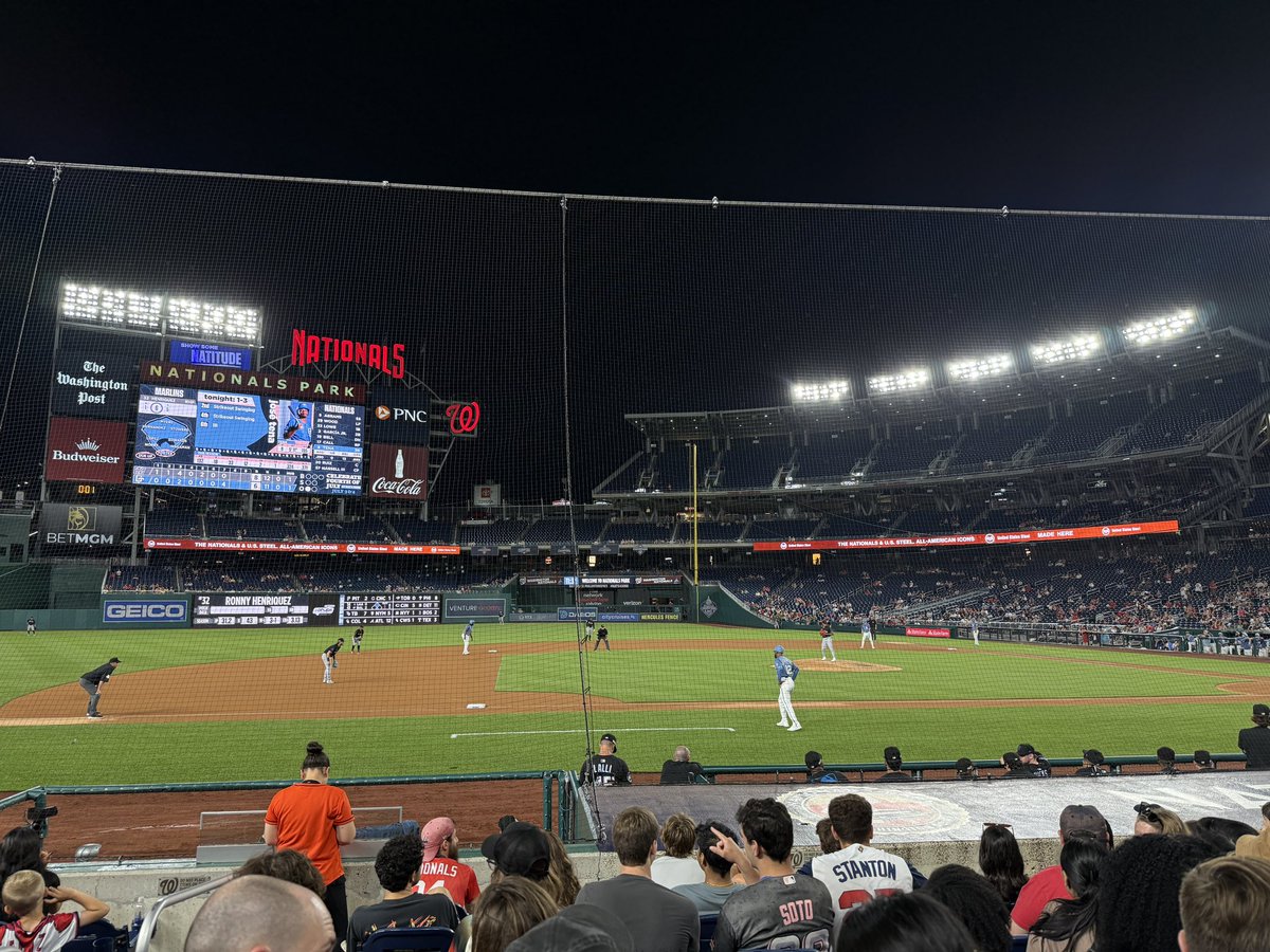Sitting behind the Marlins dugout like the old days