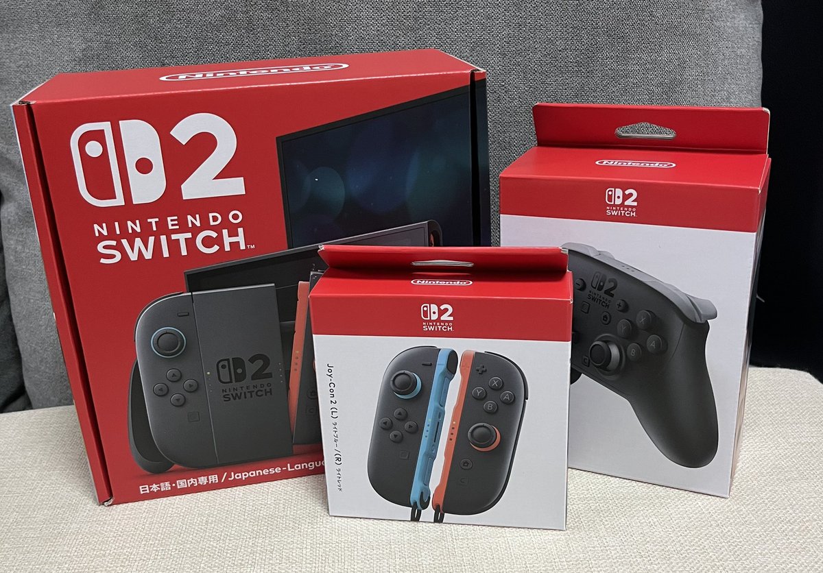 ＃Switch2
我が家にもとうとうやってきた！
家族がエディオンで当選したやつだけど、
遊べることに変わりはない(๑•̀ㅂ•́)و✧