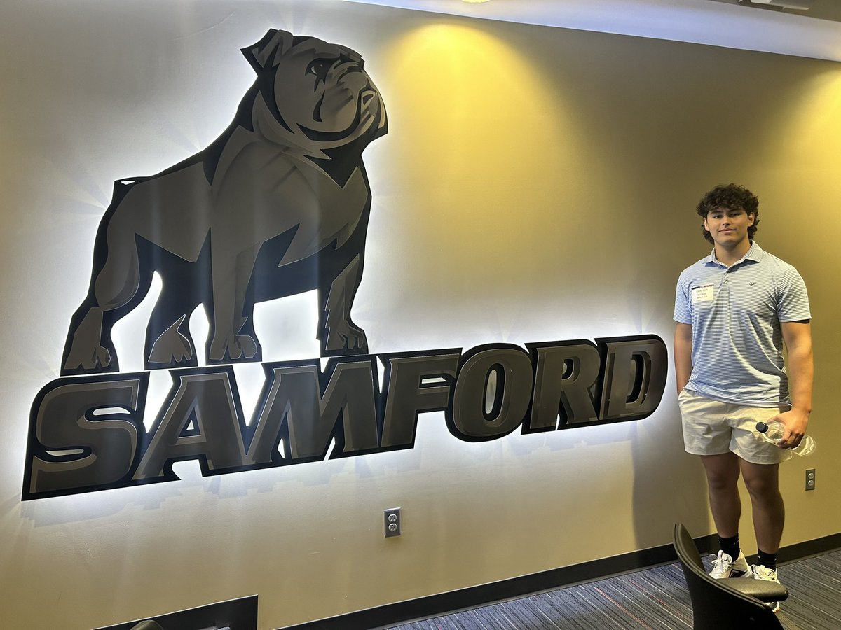 Graydon Iturralde (@g_iturralde_lhs) on Twitter photo Got the opportunity to tour Samford’s Campus today, awesome place! Getting ready for the prospect camp tomorrow. Thank you for the talk <a href="/KristaMDillard/">Krista Dillard</a> and spending your time with us.
<a href="/Coach_FredM/">Coach Fred</a> <a href="/CarterVikingsFB/">Adam Carter</a> <a href="/ShawnPbostick/">Coach Shawn Bostick</a> Got the opportunity to tour Samford’s Campus today, awesome place! Getting ready for the prospect camp tomorrow. Thank you for the talk <a href="/KristaMDillard/">Krista Dillard</a> and spending your time with us.
<a href="/Coach_FredM/">Coach Fred</a> <a href="/CarterVikingsFB/">Adam Carter</a> <a href="/ShawnPbostick/">Coach Shawn Bostick</a>
