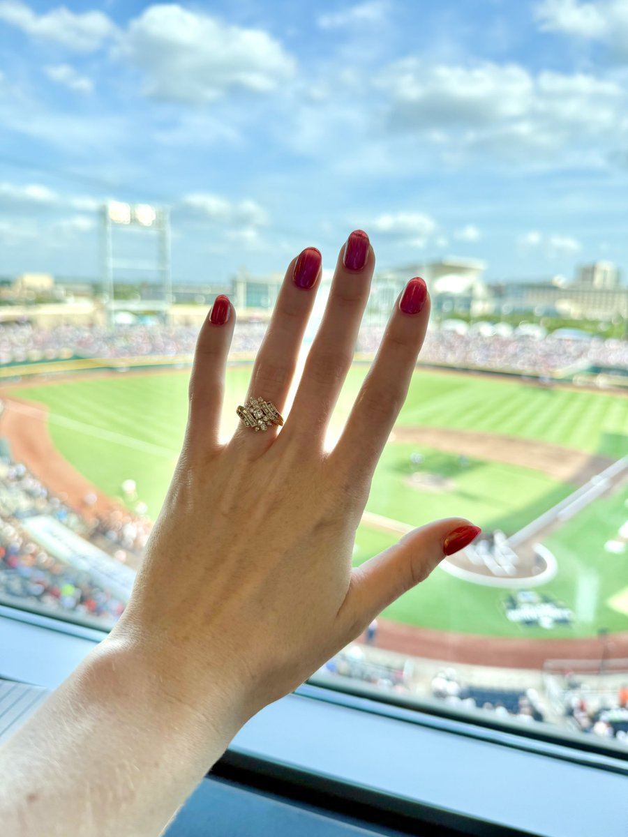 This CWS marks a very cool moment for me personally.

This is my great grandma’s ring, who worked to pay my great grandpa’s way through college at OSU.

While at Oregon State, he played catcher for the Beavs from 1922-1925.

It took a few years great grandpa Arthur, but you made