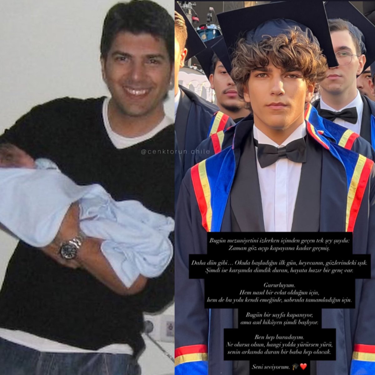 🥹 El señor Cenk ha compartido.
“Estoy orgulloso. Siempre estoy aquí.
No importa lo que pase, camina por cualquier camino, Siempre habrá un padre que te cubre la espalda.
Cerrando una página hoy, pero la verdadera historia comienza ahora.
Te quiero. 🎓❤️” #CenkTorun