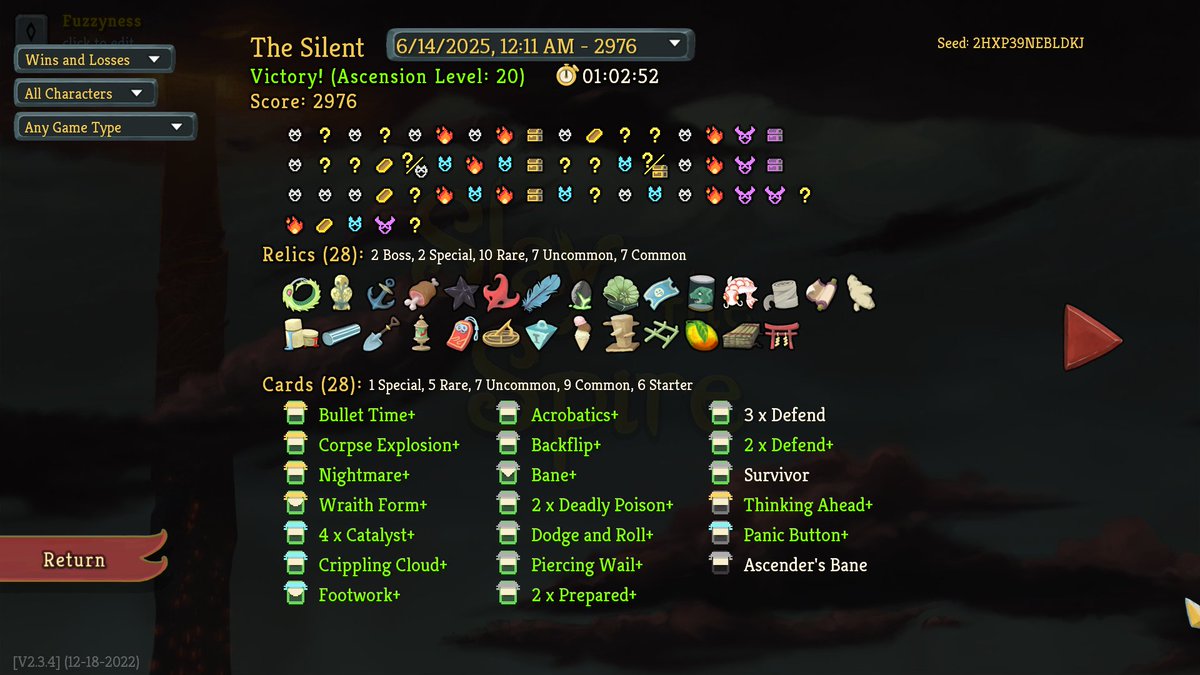 My first ever A20 Silent Heart win!