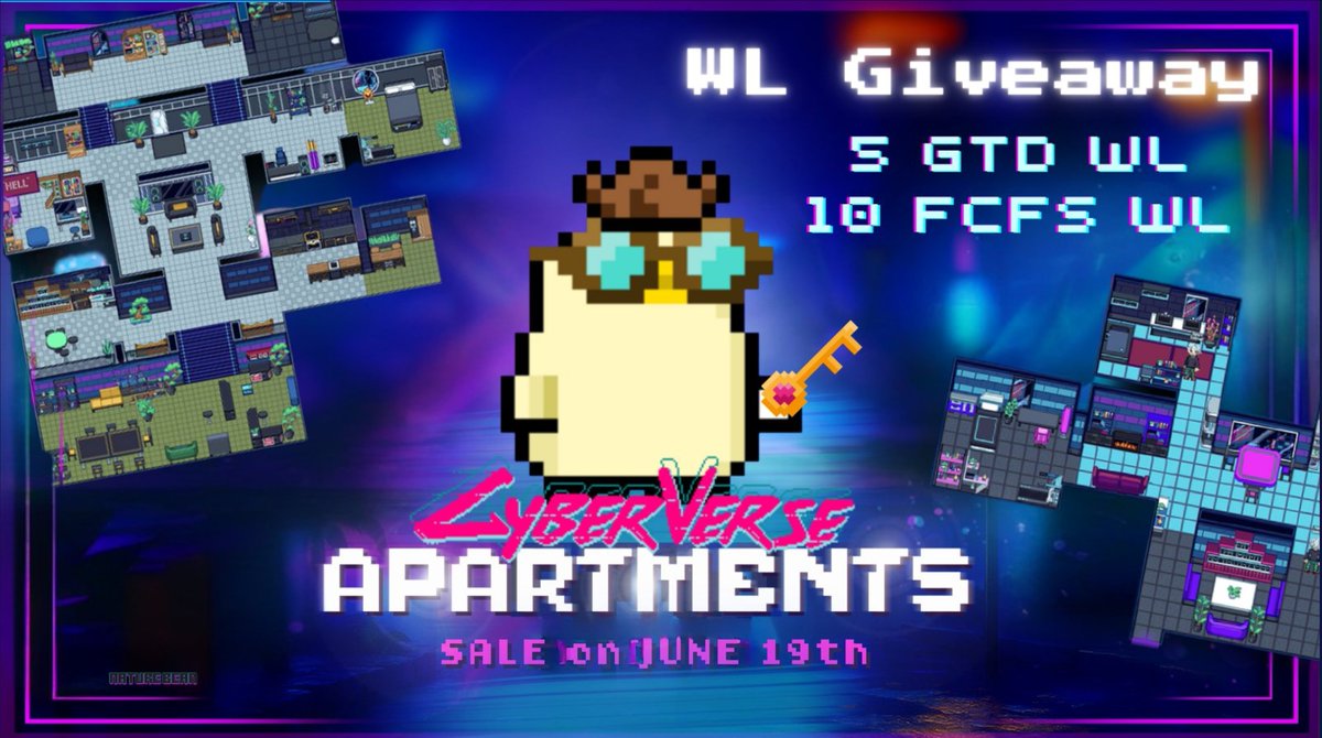 CHICKEN PET (@chickenpet1) on Twitter photo 🎁Givingaway <a href="/CyberVerseGame/">CyberVerse</a> Appartments WL!
3 GTD (Guaranteed WL) Spots.
10 FCFS (First Come First Serve WL) Spots.
Requirements to join:
-Follow <a href="/CyberVerseGame/">CyberVerse</a> <a href="/ChickenPet1/">CHICKEN PET</a>
- Like & RT
-Comment your ronin wallet adress & tag 3 friends.
-Join Discord discord.com/invite/cyberve… 🎁Givingaway <a href="/CyberVerseGame/">CyberVerse</a> Appartments WL!
3 GTD (Guaranteed WL) Spots.
10 FCFS (First Come First Serve WL) Spots.
Requirements to join:
-Follow <a href="/CyberVerseGame/">CyberVerse</a> <a href="/ChickenPet1/">CHICKEN PET</a>
- Like & RT
-Comment your ronin wallet adress & tag 3 friends.
-Join Discord discord.com/invite/cyberve…