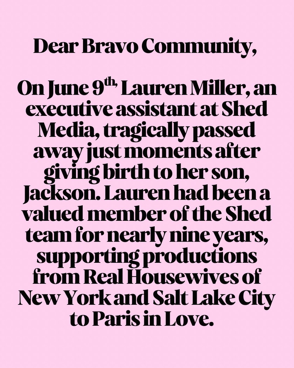 Sharing this heartbreaking news with the <a href="/BravoTV/">Bravo</a> community. Here is the link to the family’s GoFund Me. gofundme.com/f/gqte9-suppor… #RHONY #RHOSLC #ParisinLove