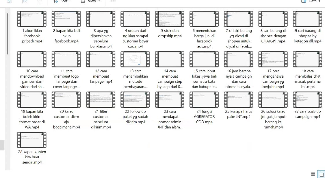 lg buat 30 video baru buat update untuk peserta workshop fb ads ctwa. semoga minggu depan udah beres dan bisa lebih membantu teman2 yg ikut workshop 🔥🔥🔥