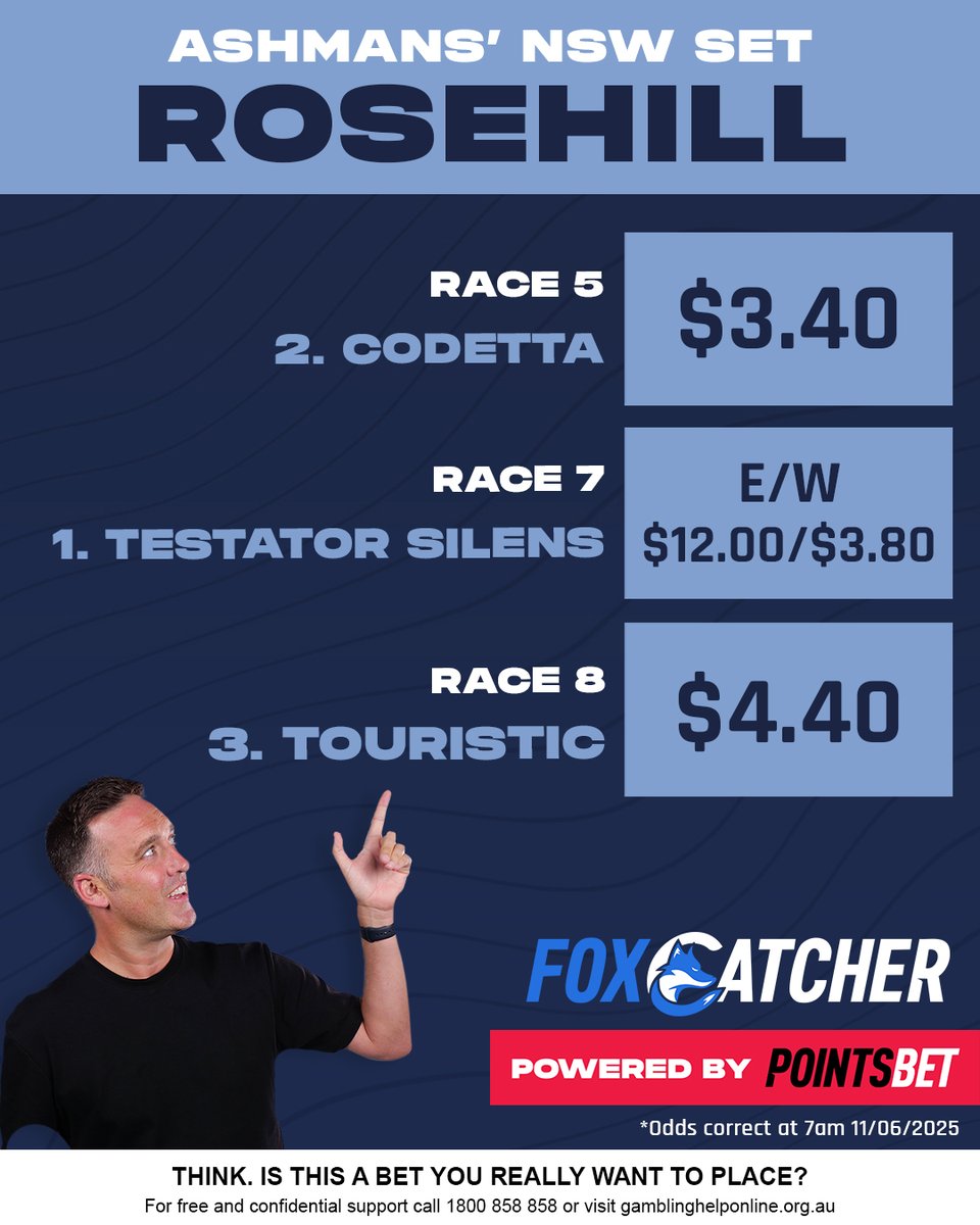 Foxcatcher Intel (@foxcatcherintel) on Twitter photo For the final time this season!
Here are <a href="/julesvbet/">Julian Vallance</a> & <a href="/Nic_Ashman/">Nic Ashman</a> sets for what looks like a cracking day of racing ๐
#HorseRacing For the final time this season!
Here are <a href="/julesvbet/">Julian Vallance</a> & <a href="/Nic_Ashman/">Nic Ashman</a> sets for what looks like a cracking day of racing ๐
#HorseRacing
