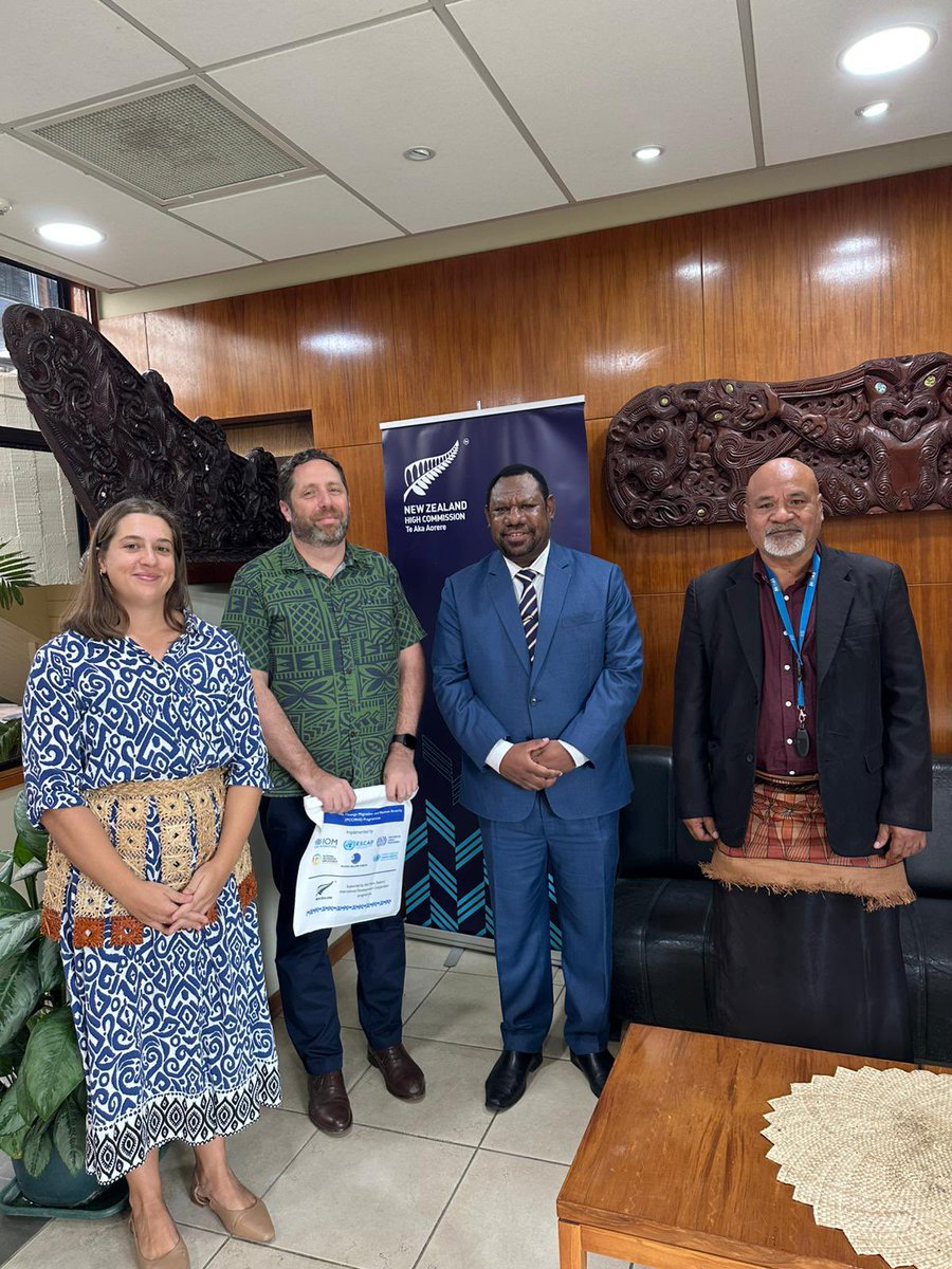 This week I met with New Zealand High Commissioner to Kingdom of Tonga Matthew Howell &amp; thanked NZ government for funding support to <a href="/UNmigration/">IOM - UN Migration 🇺🇳</a> in Pacific and of the <a href="/pccmhs/">@PCCMHS</a> programme. Look forward to continued cooperation with NZ to support priorities of Tonga and the Pacific