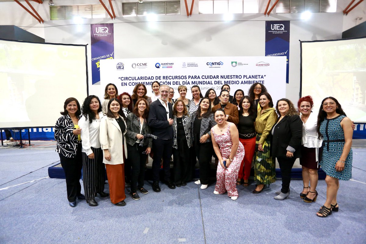 Realizamos la feria “Circularidad de recursos para cuidar nuestro planeta”, espacio en el que empresas locales nos mostraron cómo transforman residuos en oportunidades. ¡La economía circular es presente y futuro! Gracias a <a href="/UTEQ_oficial/">UTEQ_oficial</a> por recibirnos. #CONTIGO #DoyResultados