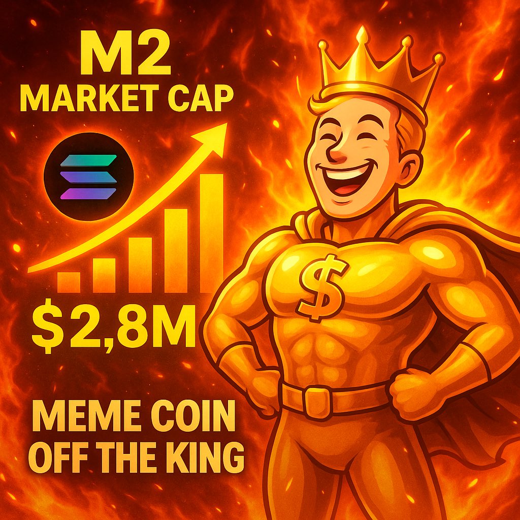 X_CryptoF's tweet photo. “Not following the meme trend, $M2 creates the trend.
From zero to $2.8M – The new king of crypto has emerged! 👑 

UPDATE  /SOL    -  $M2

💊CA : 

E4n5gooEoFaDPb1oSDmN2VXjWKekrTn3EFE7KjNKpump

  🐳HIT   18K 📊    3.6M   🌈

  🔊 WIN :  202X   ✅

Link to join private channel : https://t.co/bc3kgZcWRt…

DM ADMIN :  https://t.co/F6E8GHncF1 

 #memecoin #btc #M2
 #SOL #MemeCoinOffTheKing  #Rick #CryptoNews #Solana #CryptoTwitter