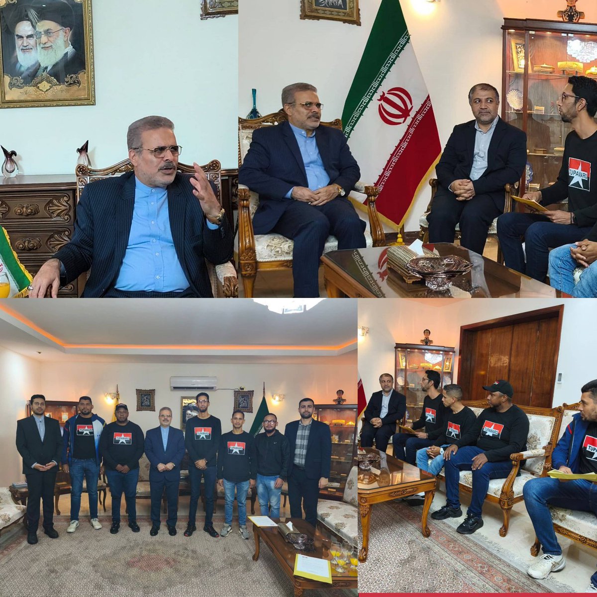 Delegación de la Dirección Nacional  visitó la Embajada de la República de Irán en Venezuela para manifestar su solidaridad ante los recientes ataques del Estado sionista de Israel. Donde fue recibida por el embajador Ali Chegini, quien agradeció por el apoyo brindado.