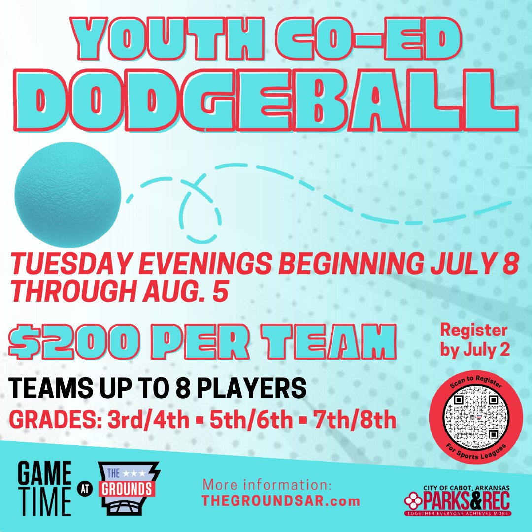 Tuesday nights = Dodgeball nights beginning July 8! 🔴📆 Sign up now!
🔗f.mtr.cool/iwjnrjjimo