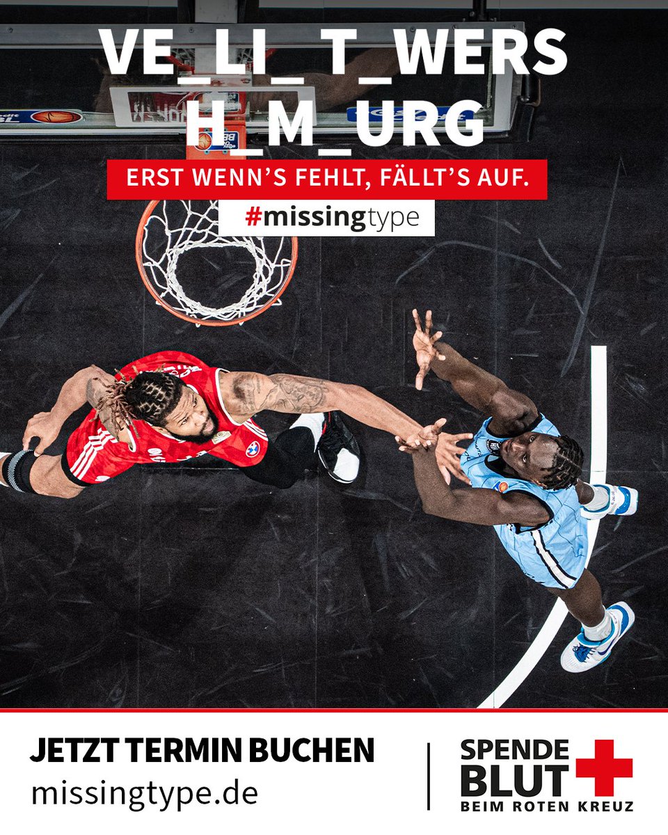 hamburgtowers's tweet image. Erst wenn’s fehlt, fällt’s auf!

Wir brauchen Dein A, B, AB und 0 für chronisch Kranke und Verletzte in Deutschland.

➡ JETZT MITM_CHEN. JETZT _LUT SPENDEN: missingtype.de/mitmachen

#VeoliaTowersHamburg #TowersFamily #missingtype #blutspende #erstwennsfehltfälltsauf