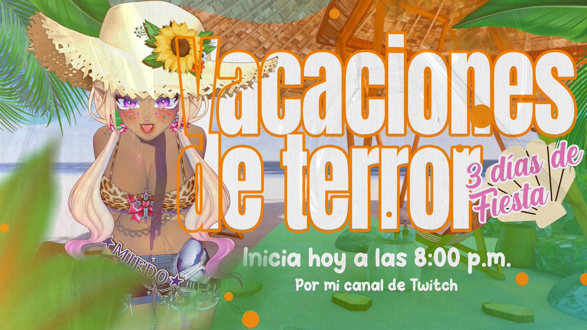 Evento Sorpresa🗣️🗣️🗣️
Se vienen 3 días de pura fiesta rica antes de mis vacaciones miedosoooos👻
Tendremos distintas actividades como:
🌴Preguntas anónimas y Confesionario. 
🌴Ruleta de retos chistosos/cringe.
🌴Zing postal de vacaciones.
🌴Calendario de vacaciones.
🌴Armar  mis