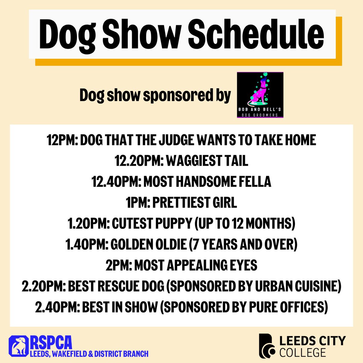 RSPCA Leeds & Wakefield (@rspcaleedswakey) on Twitter photo ๐ถJoin us ๐ง๐ข๐๐๐ฌ for our One Fun Day & Dog Show event at Temple Newsam, in partnership with <a href="/leedscitycoll/">Leeds City College</a>! There will be a fun dog show, stalls, games, food and drink, tours of Home Farm, and dog first aid demonstrations.
๐พIt's a great day out for all the family! ๐ถJoin us ๐ง๐ข๐๐๐ฌ for our One Fun Day & Dog Show event at Temple Newsam, in partnership with <a href="/leedscitycoll/">Leeds City College</a>! There will be a fun dog show, stalls, games, food and drink, tours of Home Farm, and dog first aid demonstrations.
๐พIt's a great day out for all the family!