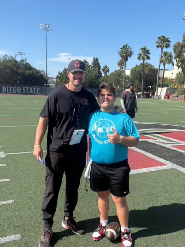 Nick Ekstrom (@nickekstrom_) on Twitter photo Had a great time today at the sdsu camp. Did ok on punt snaps but felt great with my pats. Thank you to <a href="/CoachZacBarton/">Zac Barton</a> for putting on awesome camp!
<a href="/Williams_Luke24/">4.5 ⭐️Luke Williams</a> <a href="/Tashi_Dorje_/">Tashi Dorje</a> <a href="/connorpoulson44/">Connor Poulson</a> <a href="/CruzARubio/">Cruz Rubio</a> Had a great time today at the sdsu camp. Did ok on punt snaps but felt great with my pats. Thank you to <a href="/CoachZacBarton/">Zac Barton</a> for putting on awesome camp!
<a href="/Williams_Luke24/">4.5 ⭐️Luke Williams</a> <a href="/Tashi_Dorje_/">Tashi Dorje</a> <a href="/connorpoulson44/">Connor Poulson</a> <a href="/CruzARubio/">Cruz Rubio</a>
