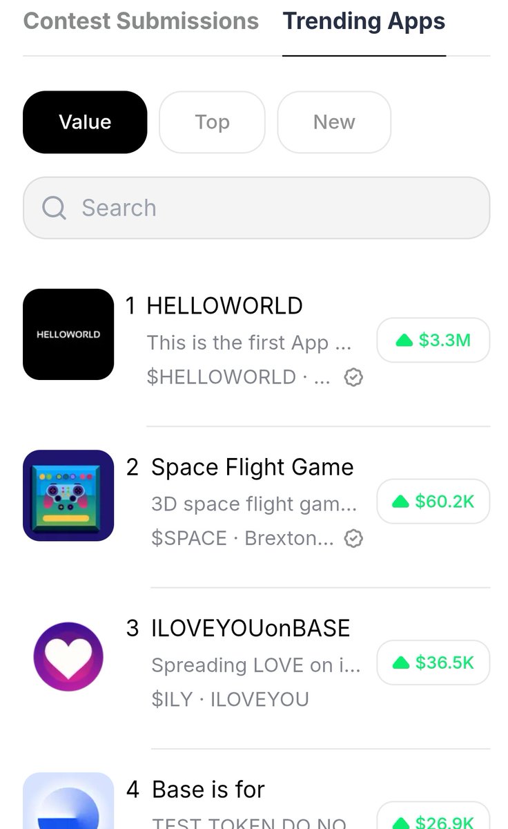 <a href="/ILOVEYOUonBASE/">ILOVEYOU on BASE</a> we're Top 3 on <a href="/tryoharaAI/">Ohara</a> mini apps

💌From humble beginnings  with a small but passionate community,right now our community has grown strong. 

Join the softest community onchain 💌
$ILY <a href="/helloworld_base/">HELLOWORLD on base</a> <a href="/base/">Base</a>
 CA. 0xEB700c0c94d85E109b49Ab235Ef14A6856f6073C