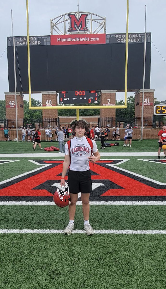 Jackson Fitchpatrick (@jfitchpatrick_) on Twitter photo Had a great time at the <a href="/MiamiOHFootball/">Miami Football</a> Mega Camp!!!
Thank you <a href="/CoachZaneRies/">Zane Ries</a> & Everyone else that helped get me better!! <a href="/jtorski/">Jon Torski</a> <a href="/CardscoachScott/">Scott Gordon</a> Had a great time at the <a href="/MiamiOHFootball/">Miami Football</a> Mega Camp!!!
Thank you <a href="/CoachZaneRies/">Zane Ries</a> & Everyone else that helped get me better!! <a href="/jtorski/">Jon Torski</a> <a href="/CardscoachScott/">Scott Gordon</a>