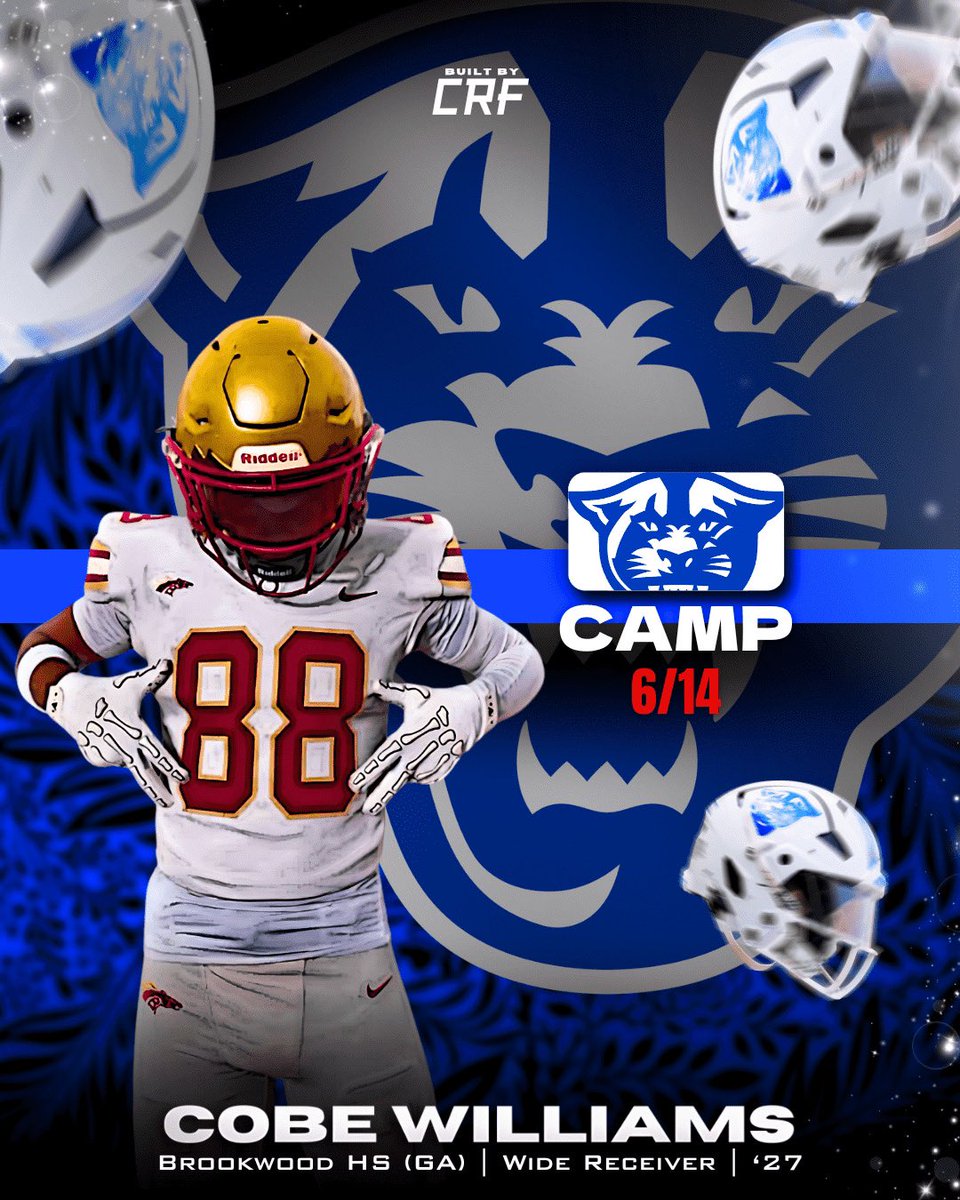 Cobe J Williams (@cobejwilliams) on Twitter photo I will be at <a href="/GeorgiaStateFB/">GSU Football</a> this weekend for camp!! Very blessed to be with <a href="/DellMcGee/">Dell McGee</a>
@recruitgeorgia @coachraw <a href="/NighbertChad/">Coach Chad Nighbert</a> @coachbills2131 @lancefendley @coach_pickett4 @rivalsfriedman <a href="/Rivals/">Rivals</a> <a href="/On3Recruits/">On3 Recruits</a> <a href="/adamgorney/">Adam Gorney</a> <a href="/ChadSimmons_/">ChadSimmons</a> <a href="/BenMoore247/">Ben Moore</a> <a href="/247Sports/">247Sports</a> <a href="/paul_woods_/">W0️⃣</a> I will be at <a href="/GeorgiaStateFB/">GSU Football</a> this weekend for camp!! Very blessed to be with <a href="/DellMcGee/">Dell McGee</a>
@recruitgeorgia @coachraw <a href="/NighbertChad/">Coach Chad Nighbert</a> @coachbills2131 @lancefendley @coach_pickett4 @rivalsfriedman <a href="/Rivals/">Rivals</a> <a href="/On3Recruits/">On3 Recruits</a> <a href="/adamgorney/">Adam Gorney</a> <a href="/ChadSimmons_/">ChadSimmons</a> <a href="/BenMoore247/">Ben Moore</a> <a href="/247Sports/">247Sports</a> <a href="/paul_woods_/">W0️⃣</a>