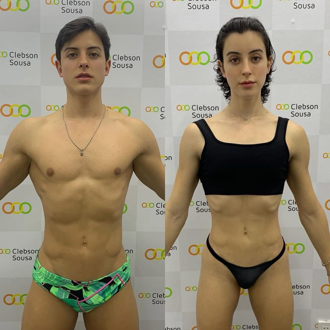 QGdoPOP's tweet photo. Bella Longuinho posta antes de depois da transição corporal após perder 12kg. https://t.co/wSZw7MCrNM