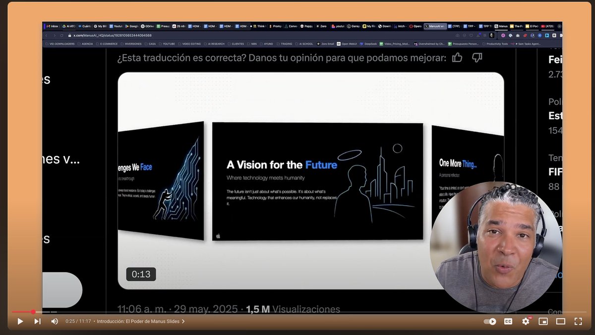 sam_gcdc's tweet photo. Documenté todo el proceso para que veas exactamente cómo lo hice, paso a paso.

Si quieres ver cómo este Agente de IA llamado ManusAI puede transformar tu flujo de trabajo y salvarte de un apuro, mira el video completo aquí: 👇
https://t.co/TYdefsidrd https://t.co/KPeANtROFj