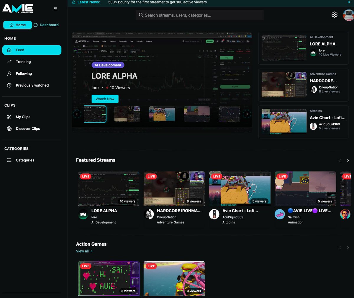 It was a fantastic launch week! $AVIE

Big things in the works. Going to be a great 2nd week ;)

Have a great weekend, enjoy some streams on <a href="/aviestreaming/">AVIE</a> , big variety of content all the time!